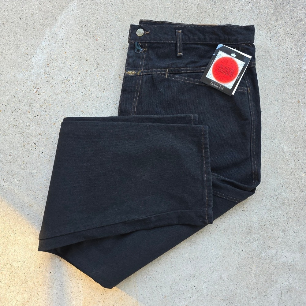 Marithe Francois Girbaud Jeans 40x36 Black 90s Y2K Baggy Deadstock Cyberpunk